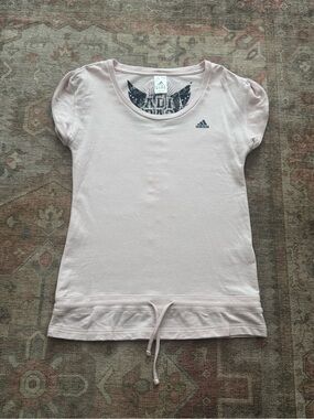 Y2K Adidas Baby Pink Top Size Medium